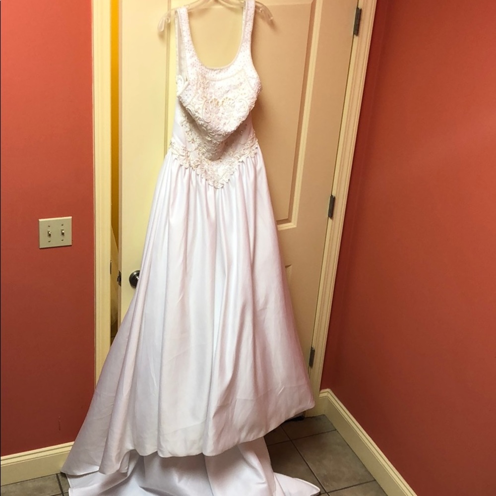 White Beaded Wedding Dress